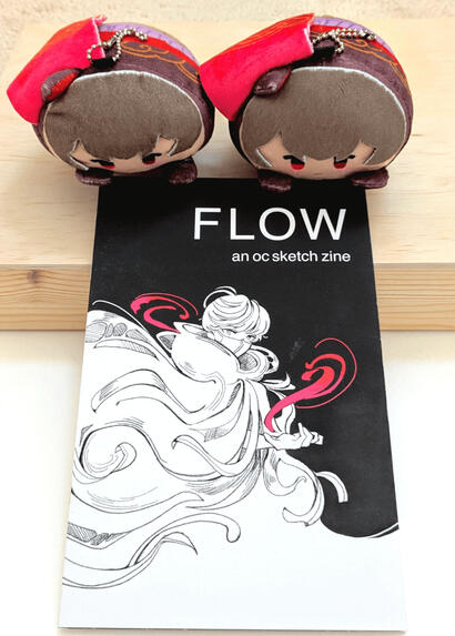 Sketch zine collection of one of my OCs